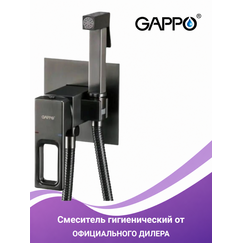 G7217-9 GAPPO Смеситель с гигиеническим душем скрытого монтажа, оружейная сталь — фото 1