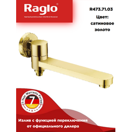 R473.71.03 Встраиваемый излив с функцией переключения сатин золотой Raglo — фото 1