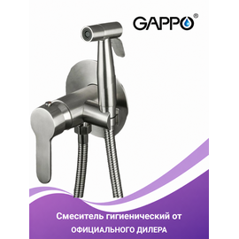G7299-30 GAPPO Смеситель с гигиеническим душем скрытого монтажа, нержавеющая сталь — фото 1