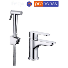 P64.12 Смеситель для раковины с гигиеническим душем хром Prohans — фото 1