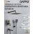 G7107-9 GAPPO Душевая система скрытого монтажа с 3-функциями оружейная сталь — фото 2