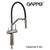 G4399-89 GAPPO Смеситель для кухни с подключением фильтра, гибкий излив оружейная сталь — фото 1