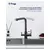 F43551-7 FRAP Смеситель для кухни с подключением фильтра питьевой воды графит — фото 3