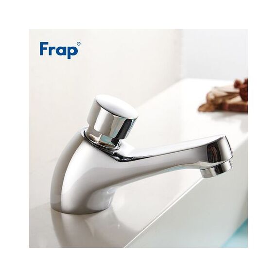 F520 FRAP Моно-кран на холодную воду нажимной, хром — фото 1