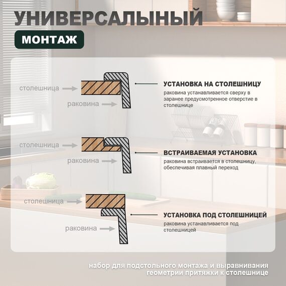 S706.7843.09 Мойка кухонная+сифон (780 х 430 х 220 мм) графит — фото 9