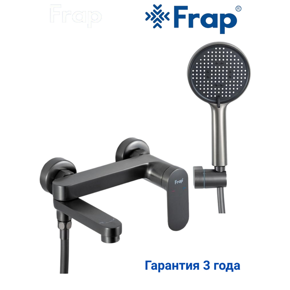F3285-9 Смеситель для ванны оружейная сталь FRAP — фото 1