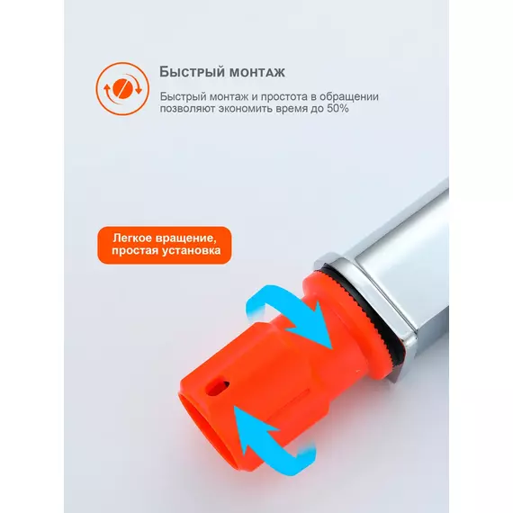 Смеситель для кухни Prohanss P61.4406 высокий гибкий излив хром — фото 10