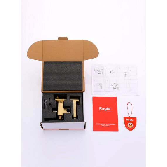 R51.52.03 Смеситель гигиенический встраиваемый сатиновое золото Raglo — фото 9