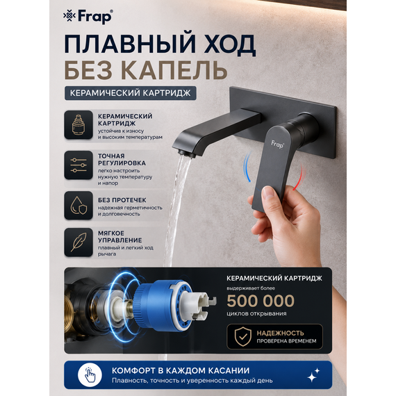 F1275-19 FRAP Смеситель встраиваемый для раковины — фото 4