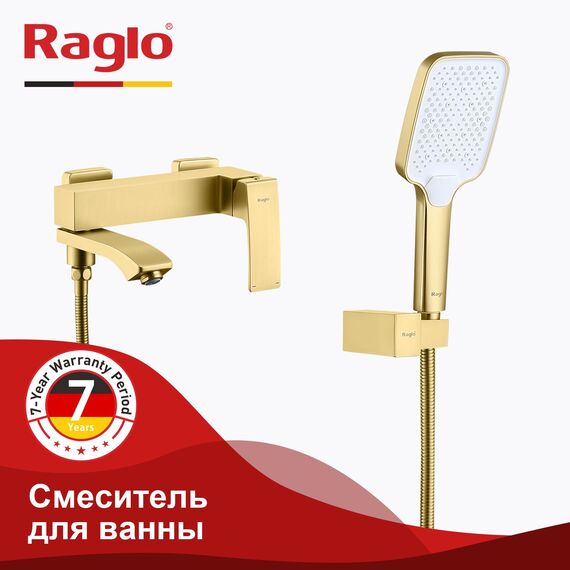 R01.30.03 Смеситель для ванны сатиновое золото RAGLO — фото 1