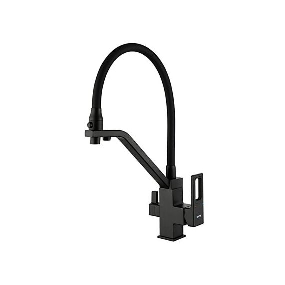 G4317-6 GAPPO Смеситель для кухни с подключением фильтра питьевой воды, черный — фото 8